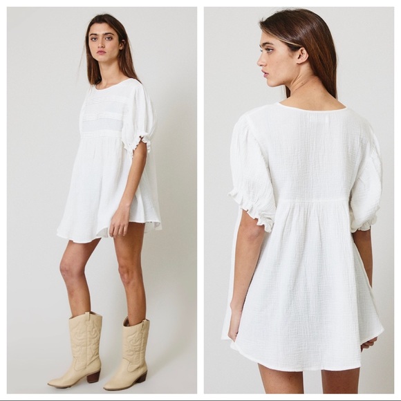 Skylar Beautiful Puff Sleeve Tunic Top - Picture 5 of 5